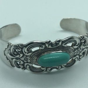 Towle Sterling Turquoise cuff bracelet - vintage